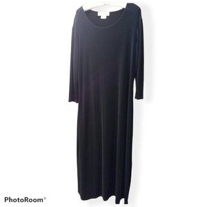 Norm Thompson 1X Women's Black Vintage Dress
